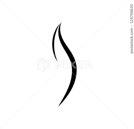 Smoke steam icon logo illustration isolated on white background Aroma vaporize icons. Smells vector line icon hot aroma stink or cooking steam symbols smelling or vapor 128708620