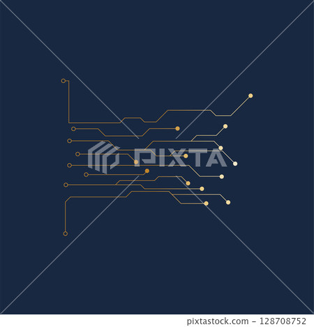 Circuit illustration design vector symbol logo technology Circuit illustration design vector symbol logo technology 128708752