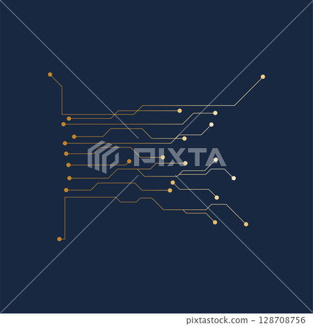 Circuit illustration design vector symbol logo technology Circuit illustration design vector symbol logo technology 128708756