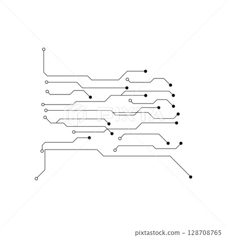 Circuit illustration design vector symbol logo technology Circuit illustration design vector symbol logo technology 128708765