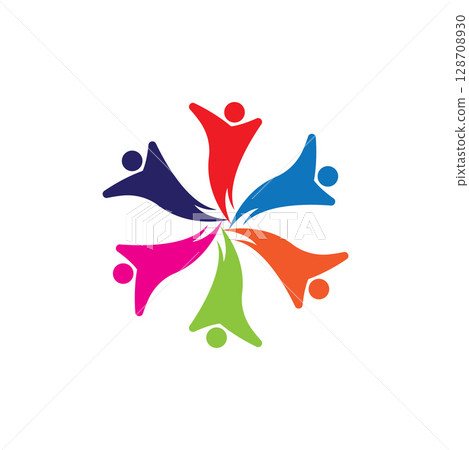 Colorful People and Community Logo Vector 128708930