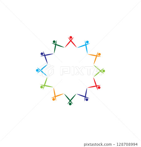 Colorful People and Community Logo Vector 128708994