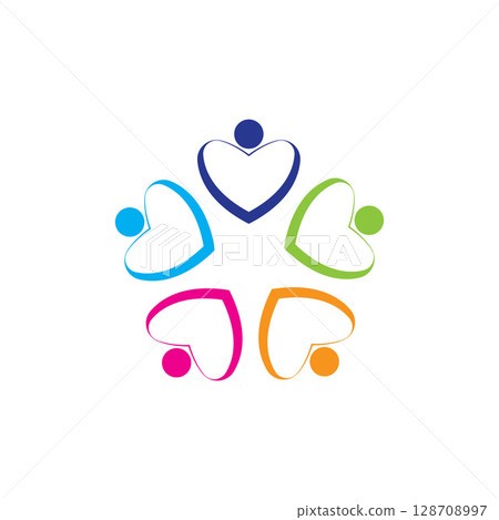 Colorful People and Community Logo Vector 128708997