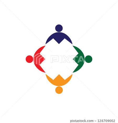 Colorful People and Community Logo Vector 128709002