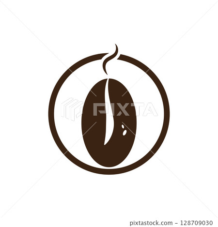Coffee beans Logo Template vector icon design 128709030