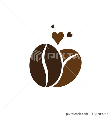 Coffee beans Logo Template vector icon design 128709053