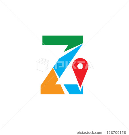 Simple and Modern illustration logo design initial Z Combine with Route Maps. Logo Good for company related Transportation. Simple and Modern illustration logo design initial Z Combine with Route Maps. Logo Good for company related Transportation. 128709158