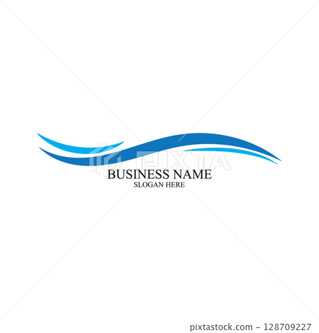 Water Wave symbol and icon Logo Template vector Water Wave symbol and icon Logo Template vector 128709227