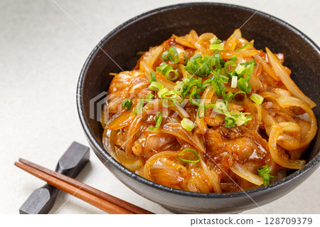 Bowl of pork Bowl of pork 128709379