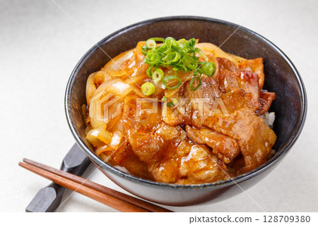 Bowl of pork Bowl of pork 128709380