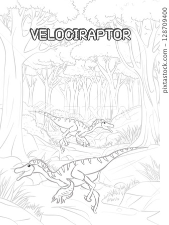 可愛的迅猛龍繪本 128709400