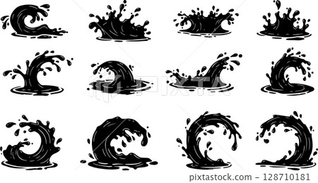 splash of colored paint 128710181