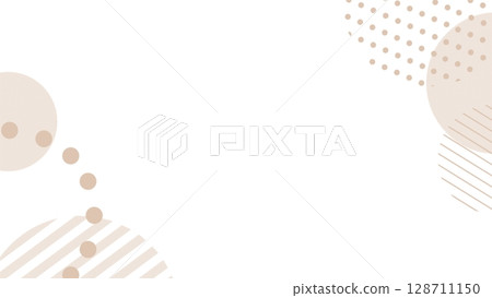 柔和的色彩流行的幾何圖案背景框架 128711150