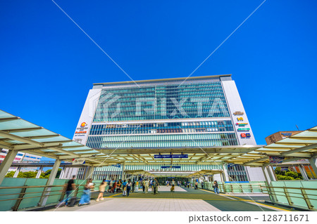 Yokohama cityscape in Japan on July 21st. Travel demand is recovering...view of bustling Shin-Yokohama Station and other areas. Towards a new era... Yokohama cityscape in Japan on July 21st. Travel demand is recovering...view of bustling Shin-Yokohama Station and other areas. Towards a new era... 128711671