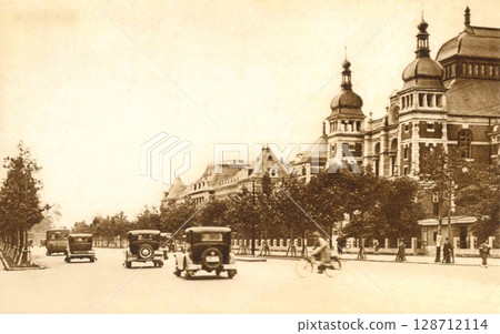 老照片，1932年，東京霞關街，法務省前 128712114