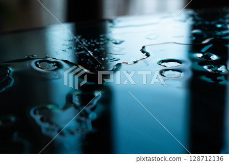 Rain drops on the window. Water drops Rain drops on the window. Water drops 128712136