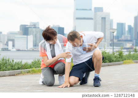 Senior man suffering Senior man suffering 128712148