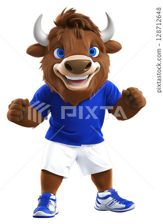 A mascot brown bison 128712648