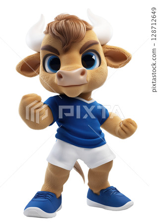 A mascot bull 128712649