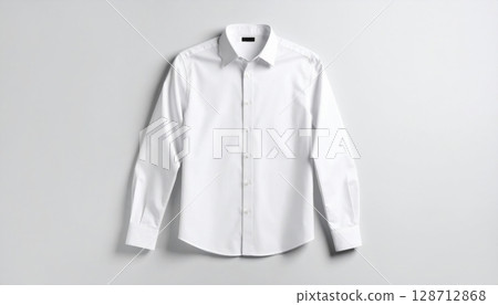 White casual cotton shirt on a hanger 128712868