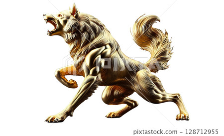 金狼咆哮 | 高解析度 | 透明背景 PNG | 128712955