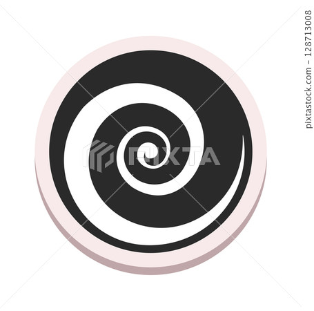Psychedelic hypnotic swirl sticker design 128713008