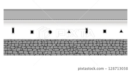 Japanese Castle: Earthen Walls and Crevice Japanese Castle: Earthen Walls and Crevice 128713038