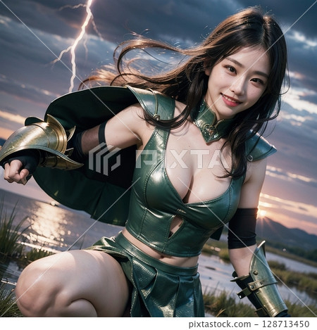 In cosplay costume,, Thunder!! 128713450