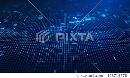 Cyber-themed futuristic image background material 16:9 size AI-generated material 128713778