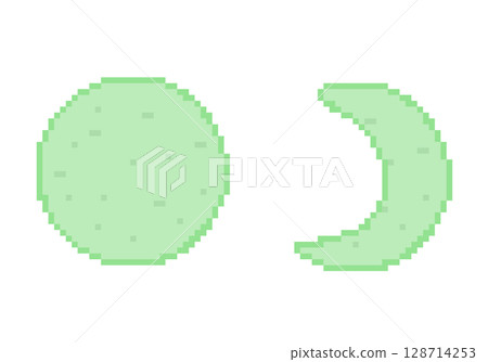 Moon_Pixel Art (Green) 128714253