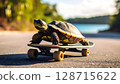 Slow Turtle on Fast Skateboard 128715622