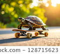 Slow Turtle on Fast Skateboard 128715623
