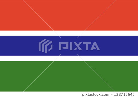 The National flag of Gambia. 128715645