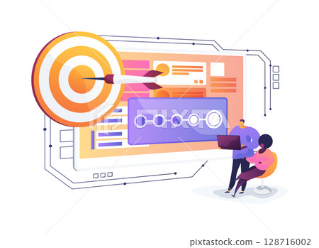 Interactive Goal-Tracking Platforms abstract concept vector illustration. 128716002