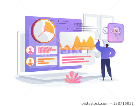 Time Management Tools for Leaders abstract concept vector illustration. 128716031