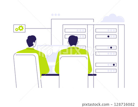 Database software abstract concept vector illustration. Database software abstract concept vector illustration. 128716082