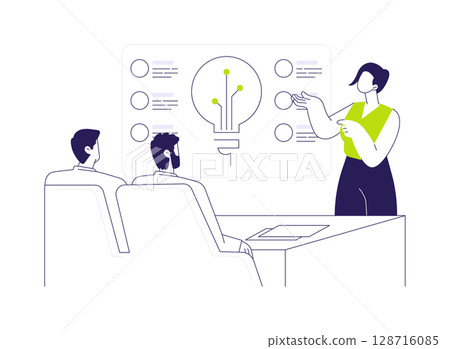 Presentation creation tool abstract concept vector illustration. 128716085