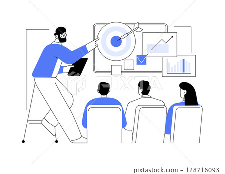 Life coach training isolated cartoon vector illustrations. Life coach training isolated cartoon vector illustrations. 128716093