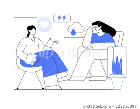 Going through the hard times isolated cartoon vector illustrations. 128716097