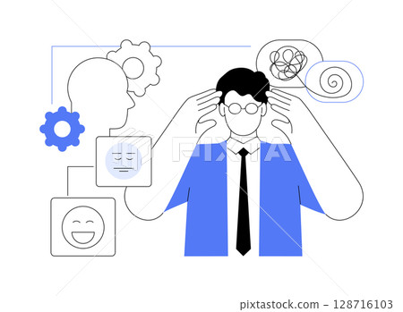 Emotional intelligence isolated cartoon vector illustrations. Emotional intelligence isolated cartoon vector illustrations. 128716103