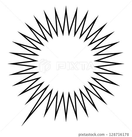 Simple speech bubble illustration - Spiky Simple speech bubble illustration - Spiky 128716178