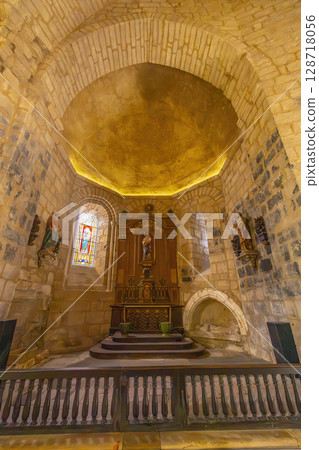 Exploring the historic church of Saint Jean de Cole in Dordogne, France 128718056