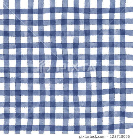 Navy Blue Plaid Gingham Hand Drawn Background Pattern Overlay Navy Blue Plaid Gingham Hand Drawn Background Pattern Overlay 128718096
