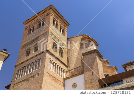 Church of San Pedro showing mudejar architecture in Teruel, Spain 128718121