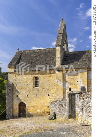 Historic Stone Church in Cenac et Saint Julien, France 128718308
