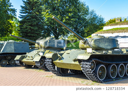 Military battle war tank tanks monument monuments Brest Fortress Belarus. Military battle war tank tanks monument monuments Brest Fortress Belarus. 128718334