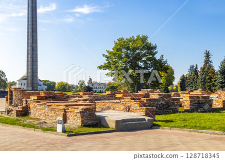 Old Brest Fortress castle building walls and gates ruins Belarus. Old Brest Fortress castle building walls and gates ruins Belarus. 128718345