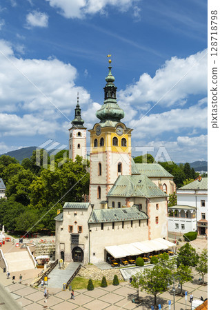 Church of the Assumption of the Virgin Mary dominating Namestie Stefana Moysesa square in Banska Bystrica, Slovakia Church of the Assumption of the Virgin Mary dominating Namestie Stefana Moysesa square in Banska Bystrica, Slovakia 128718798