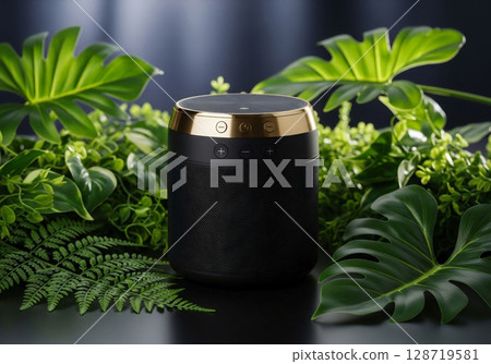 coffee with green leaf 128719581