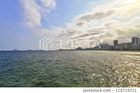 Copacabana Leme Beach Tropical Paradise in Rio de Janeiro Brazil. Copacabana Leme Beach Tropical Paradise in Rio de Janeiro Brazil. 128719721